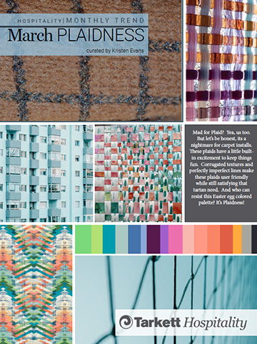 MARCH 2021:  PLAIDNESS  Mad for Plaid?  Corrugated textures and perfectly imperfect lines make these plaids user friendly while still satisfying that tartan need.  